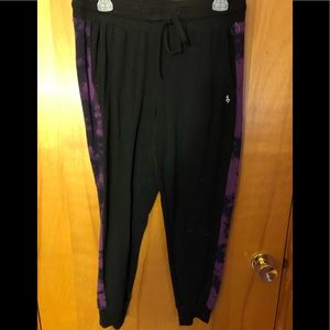Black & Purple Tie-Dye Joggers
